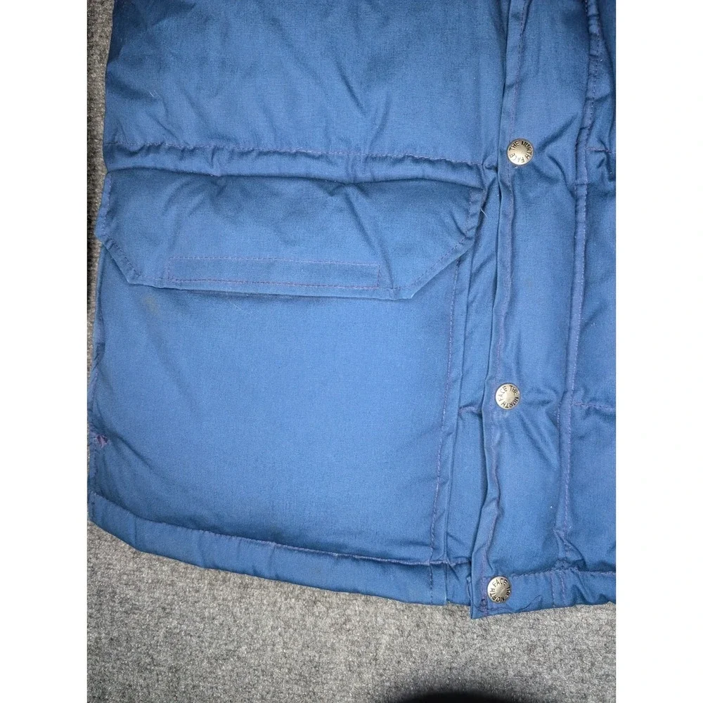 Vintage 80's The North Face‎ Brown Label Down Puffer Jacket Blue Mens Large